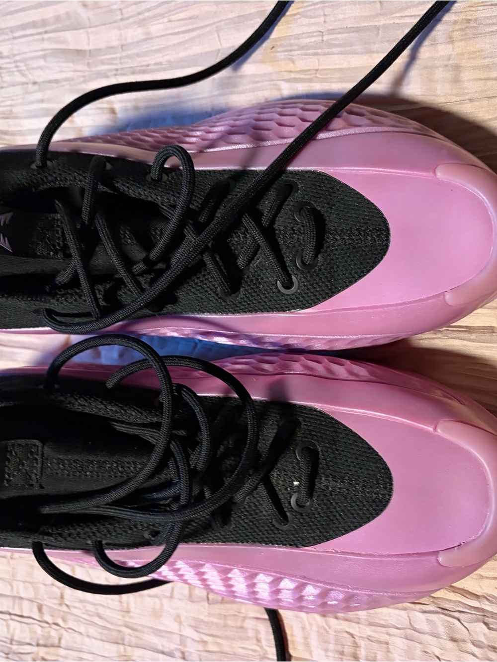 adidas Black and Pink Men's Anthony Edward’s Adidas A1 Athletic Sneakers - Picture 2 of 3